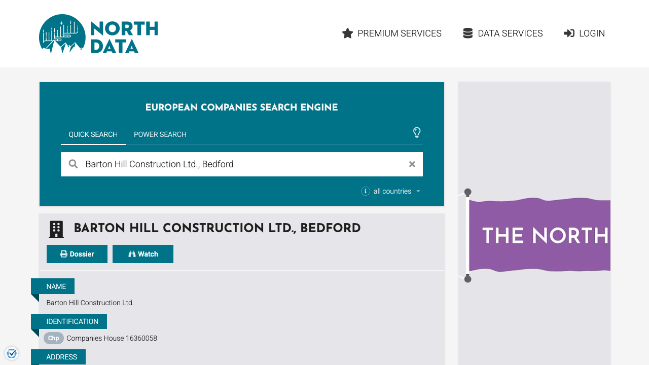 BARTON HILL CONSTRUCTION LIMITED website preview