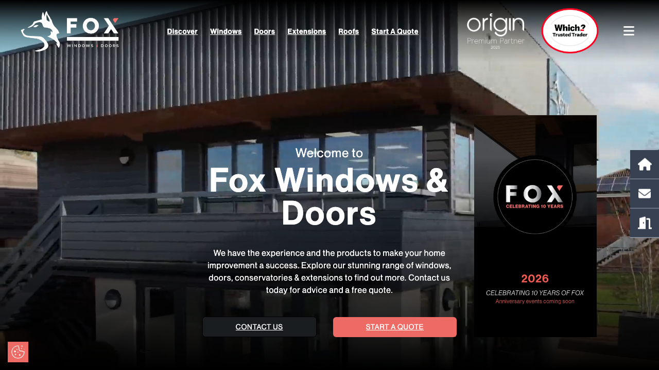 FOX WINDOWS & DOORS LTD website preview