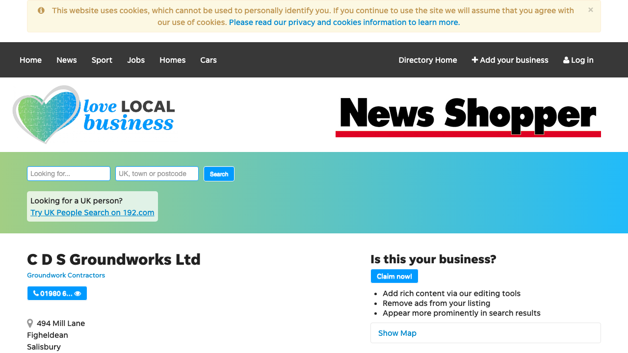 C D S GROUNDWORKS LTD website preview