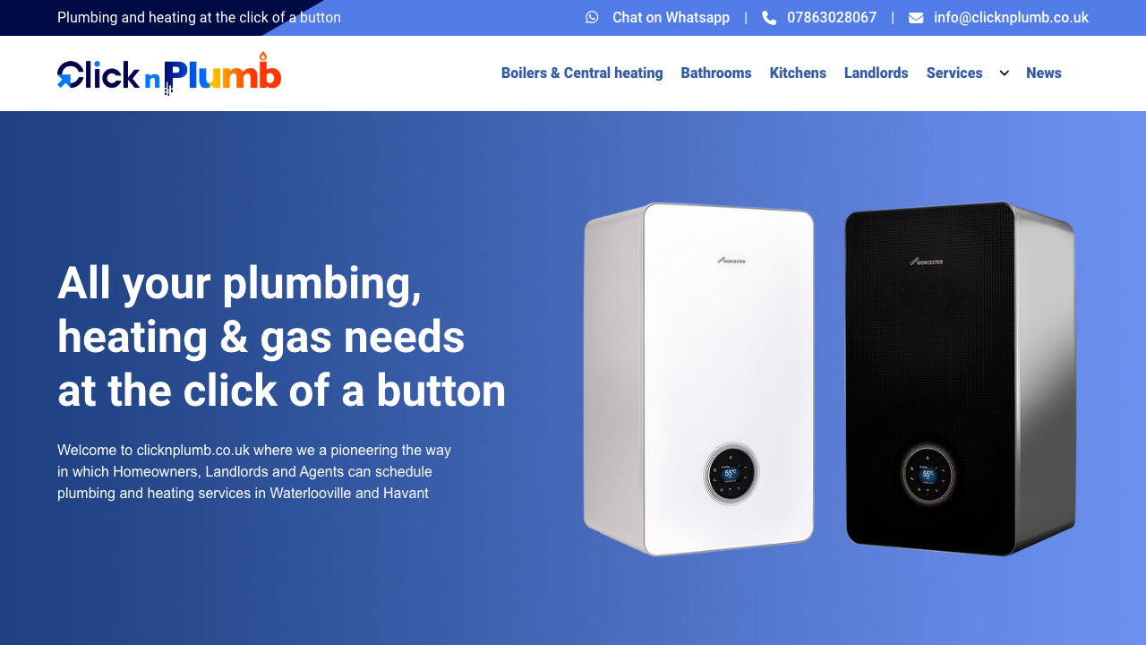 CLICK N PLUMB LTD website preview