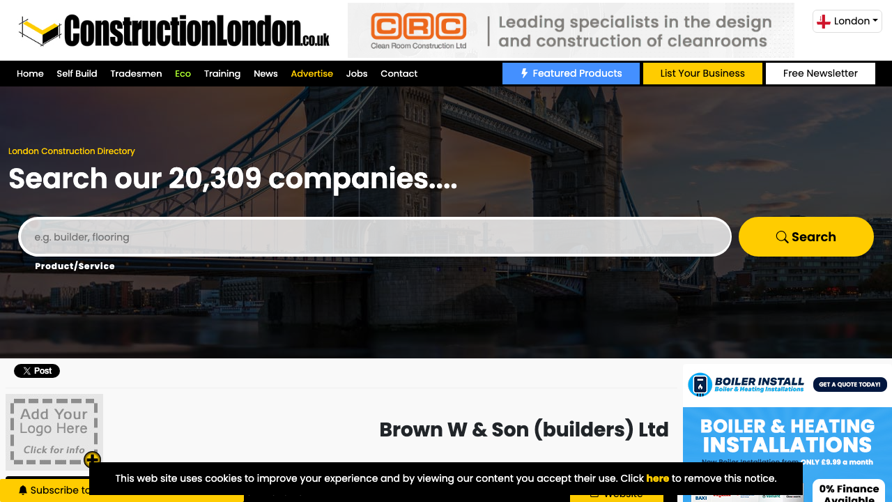 BROWN AND SONS ROOFING LTD website preview