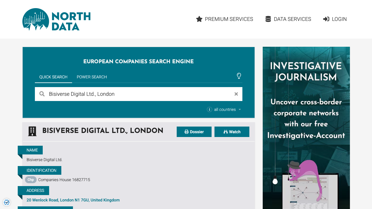 BISIVERSE DIGITAL LTD website preview