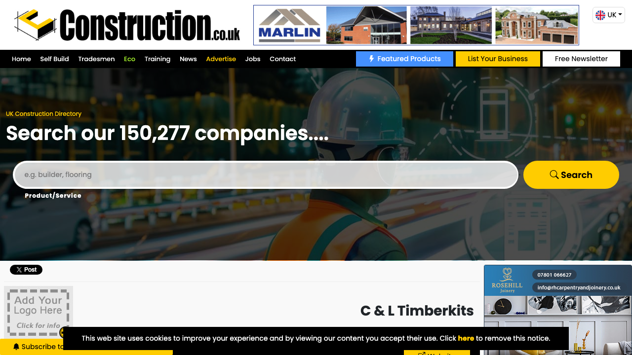 C&L TIMBER KITS LTD website preview