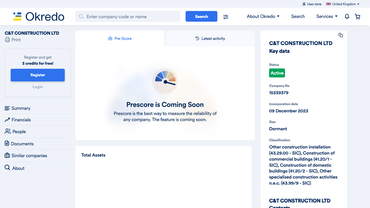 C&T CONSTRUCTION LTD website preview