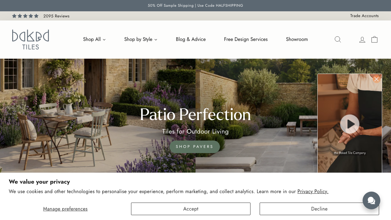 BAKED TILES LIMITED website preview