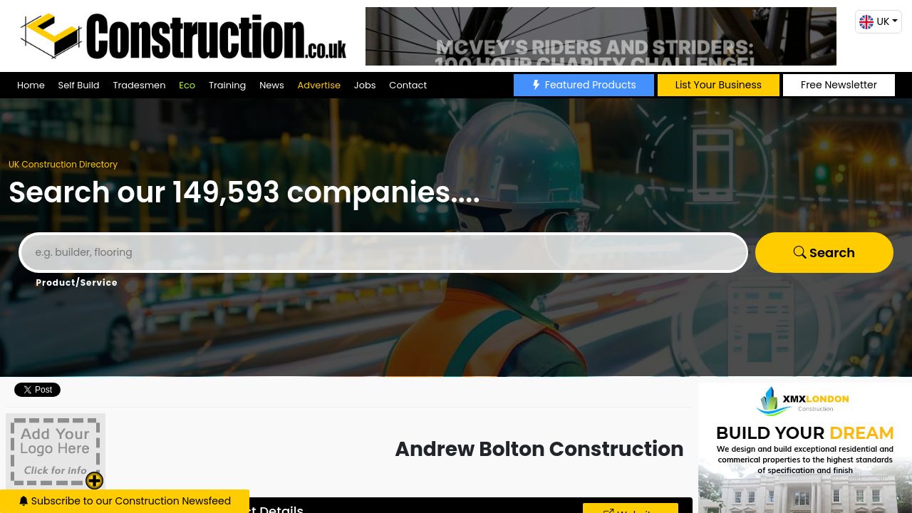 ANDREW BOLTON CONSTRUCTION LTD website preview