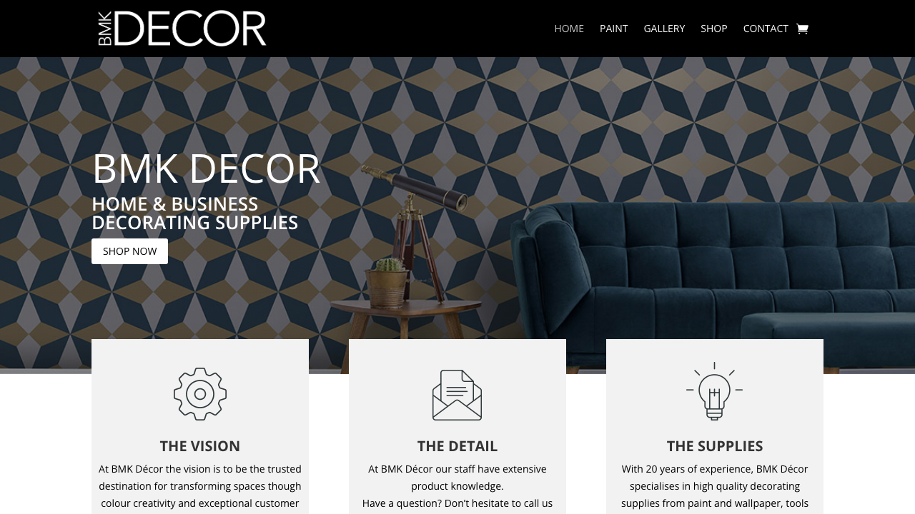 BJ DECOR LTD website preview