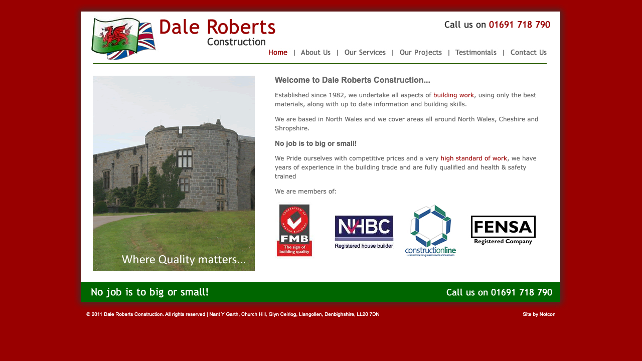 CEIRIOG CARPENTRY AND CONSTRUCTION LIMITED website preview