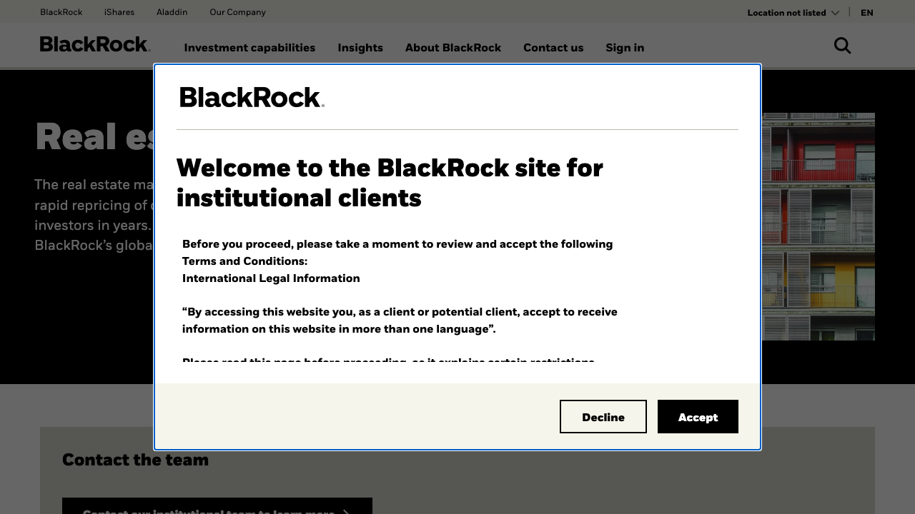 BLACKROCK REAL ESTATE LTD website preview