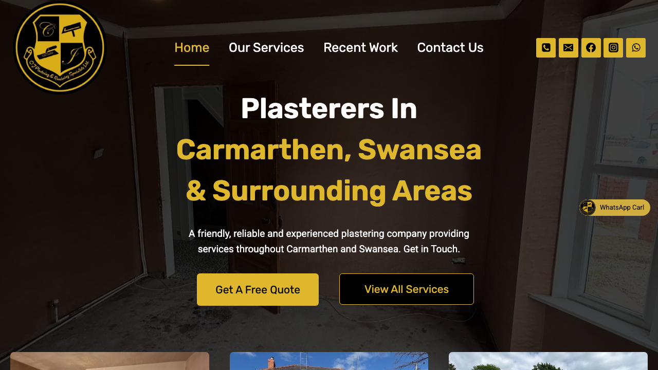 CJ PLASTERING AND RENDERING SPECIALISTS LTD website preview