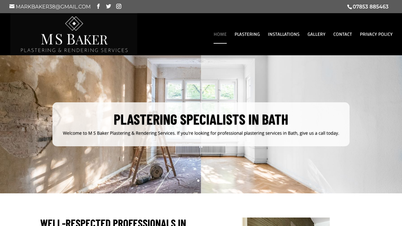 BAKERS PLASTERERS LTD website preview