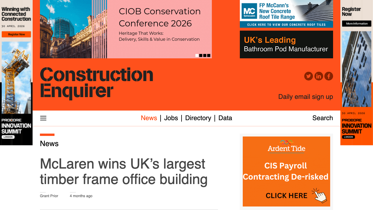 CLERKENWELL CONSTRUCTION LTD website preview