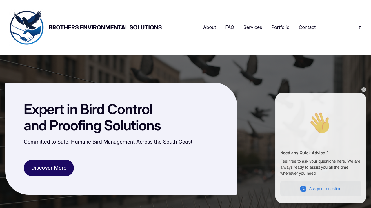 BROTHERS ENVIRONMENTAL SOLUTIONS LTD website preview