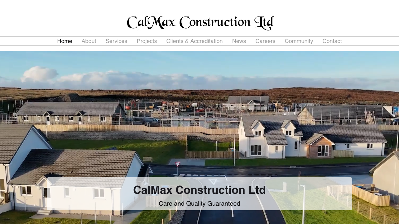 CALMAX CONSTRUCTION LIMITED website preview