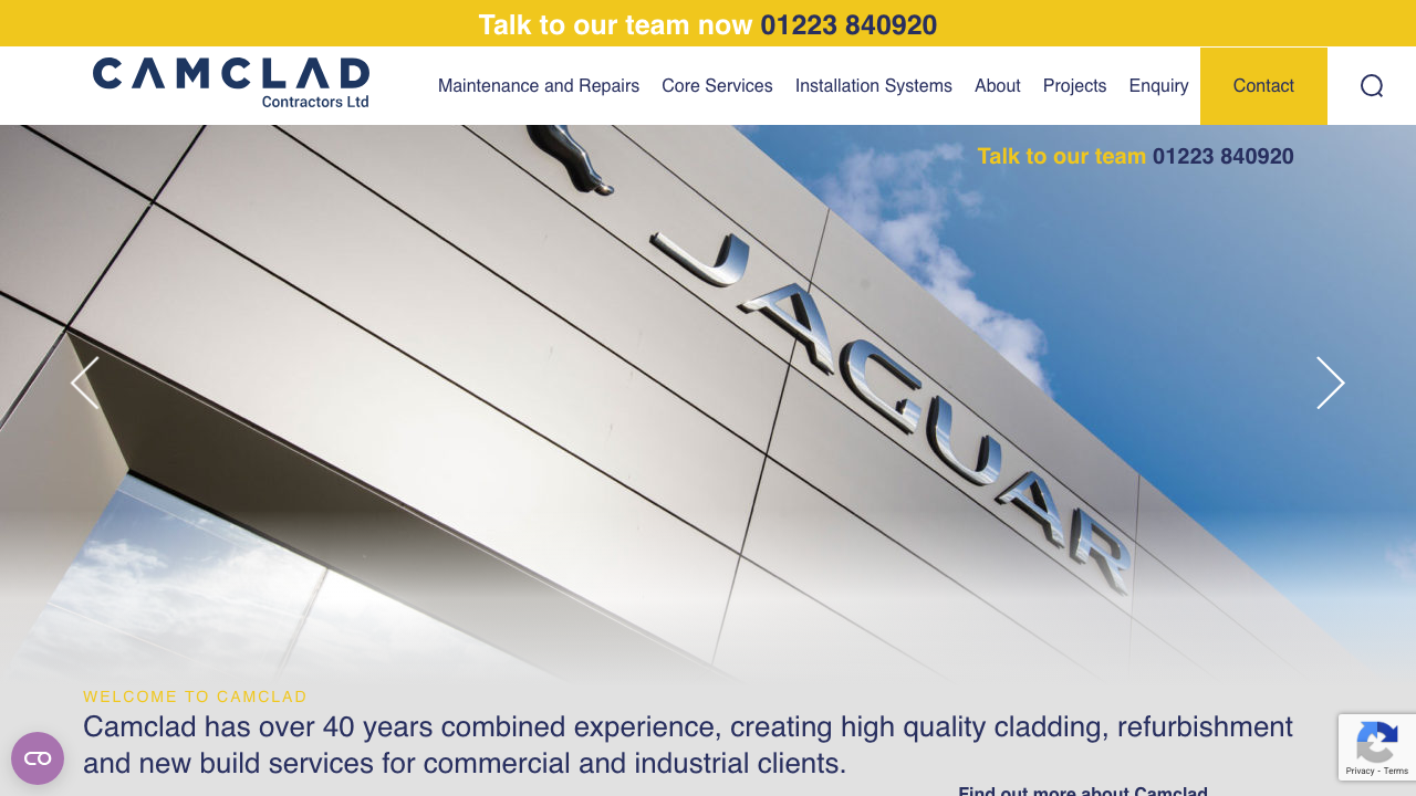 CAM CLAD LIMITED website preview