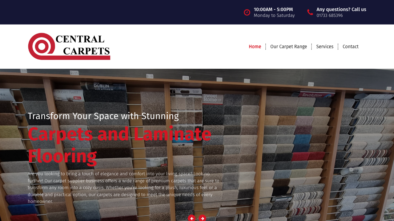 CENTRAL CARPETS PBORO LTD website preview