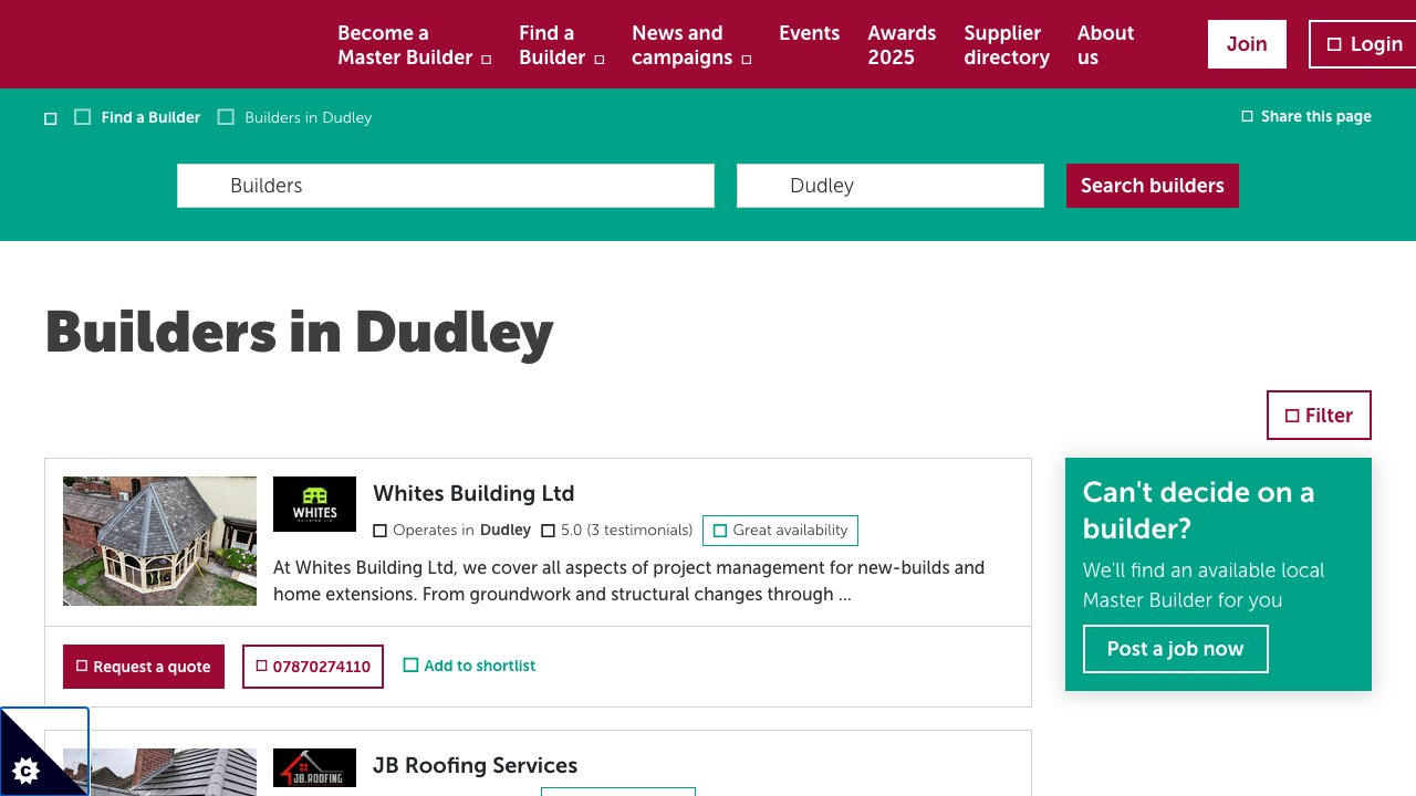 BUILDERS TM LTD website preview