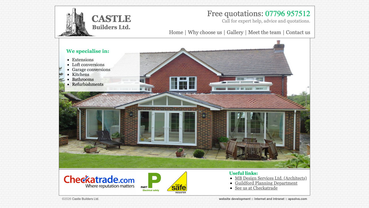 CASTLES BUILDERS & DECORATORS LIMITED website preview
