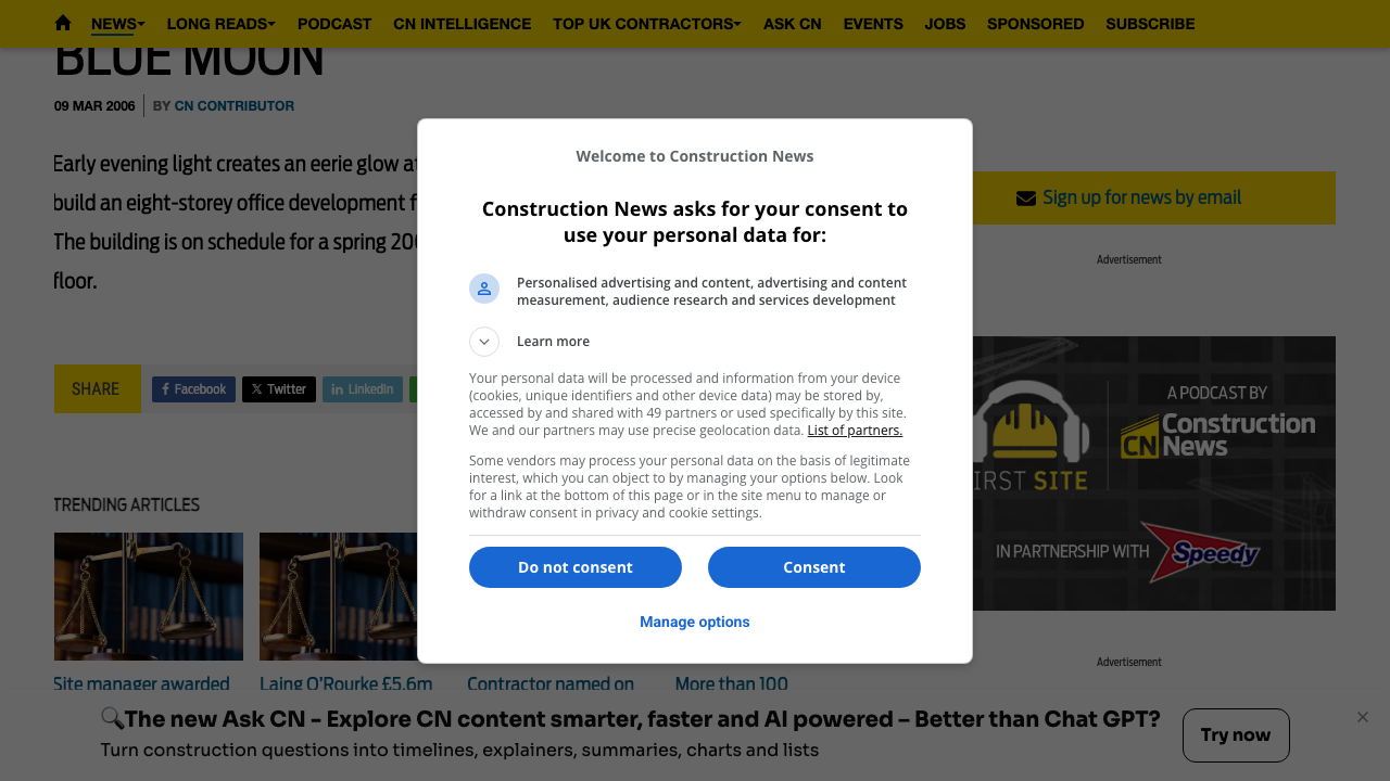 BLUE MOON CONSTRUCTION LTD website preview