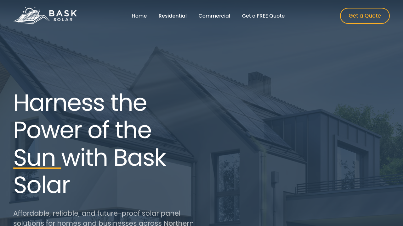 BASK SOLAR & EV UK LTD website preview