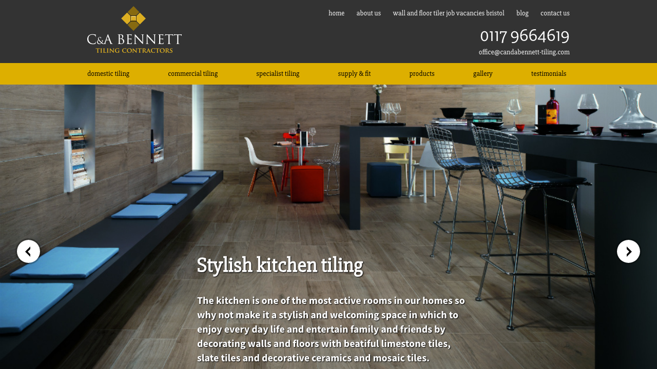 C & A BENNETT (TILING CONTRACTORS) LIMITED website preview