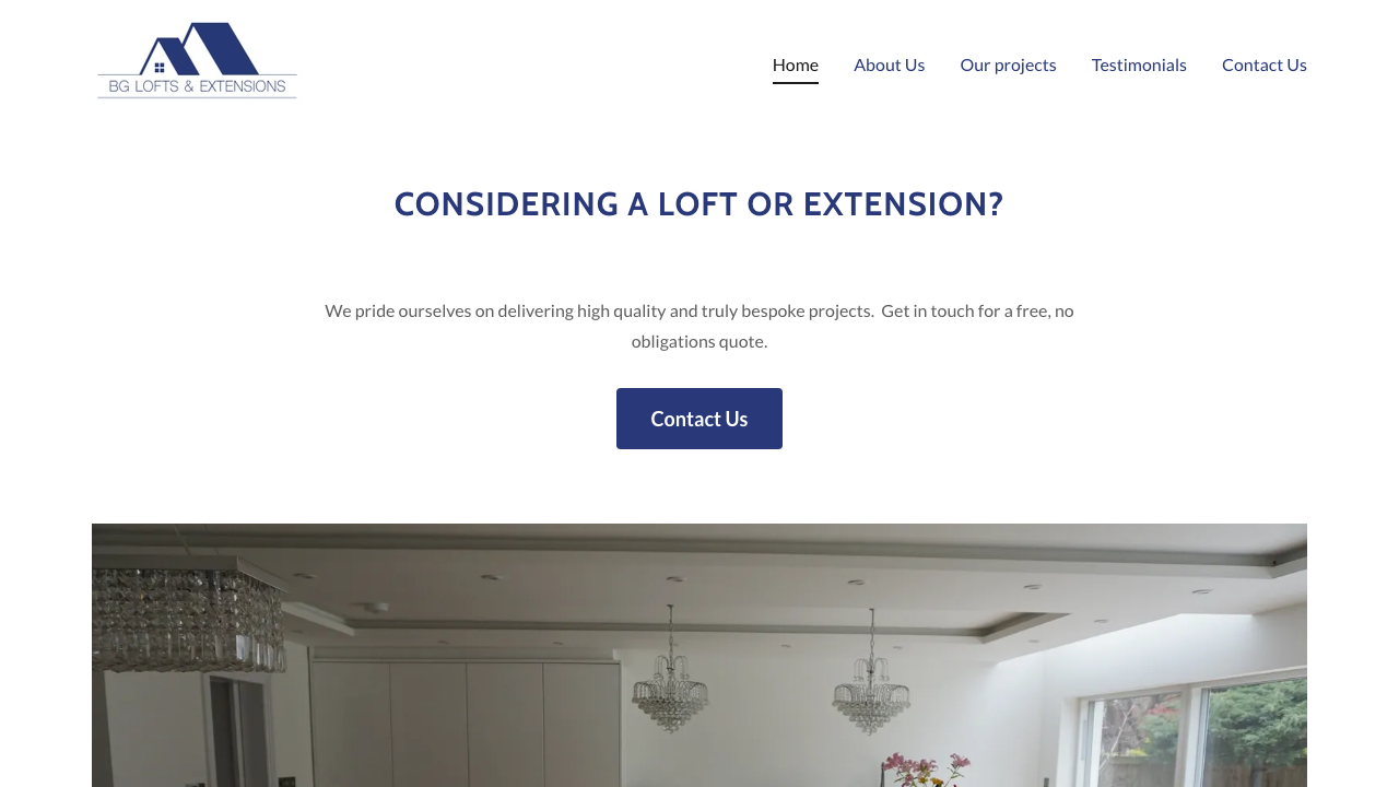 BG LOFTS AND EXTENSIONS LTD website preview