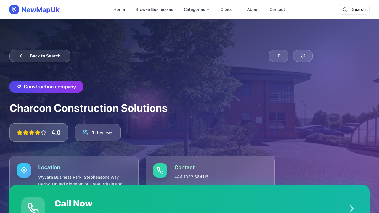 CHARCON JOINERY CONTRACTORS LTD website preview