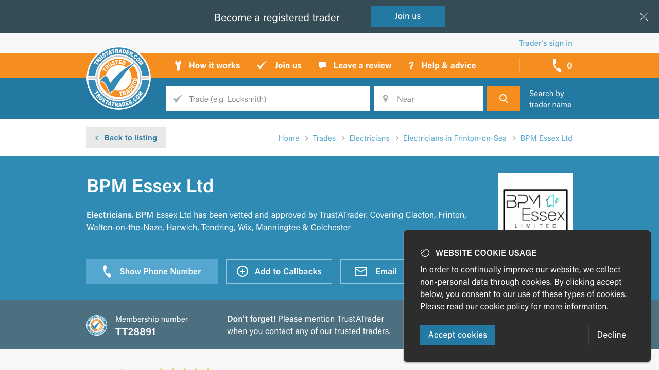 BPM ESSEX LIMITED website preview