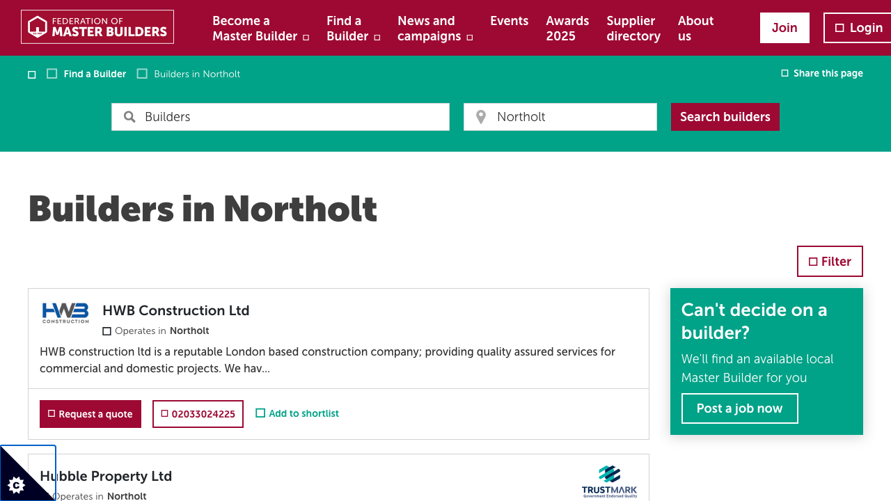 BUILDER AND DESIGN LTD website preview
