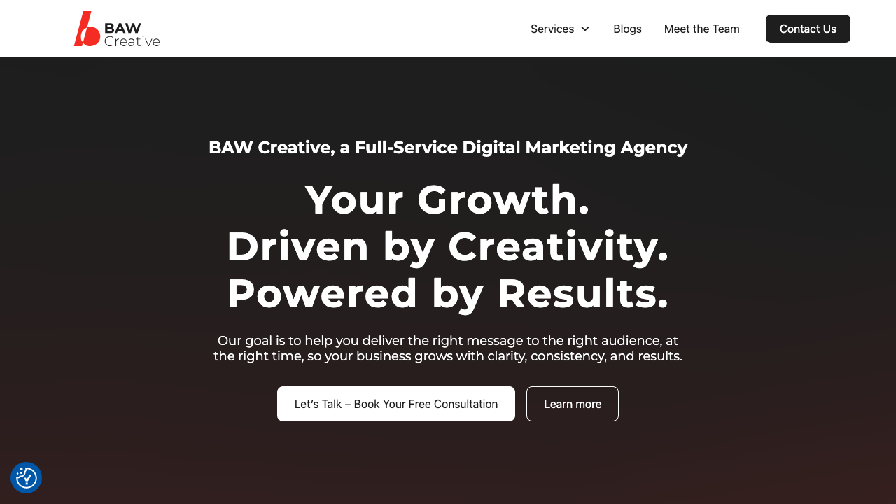 BAW CREATIVE LTD website preview