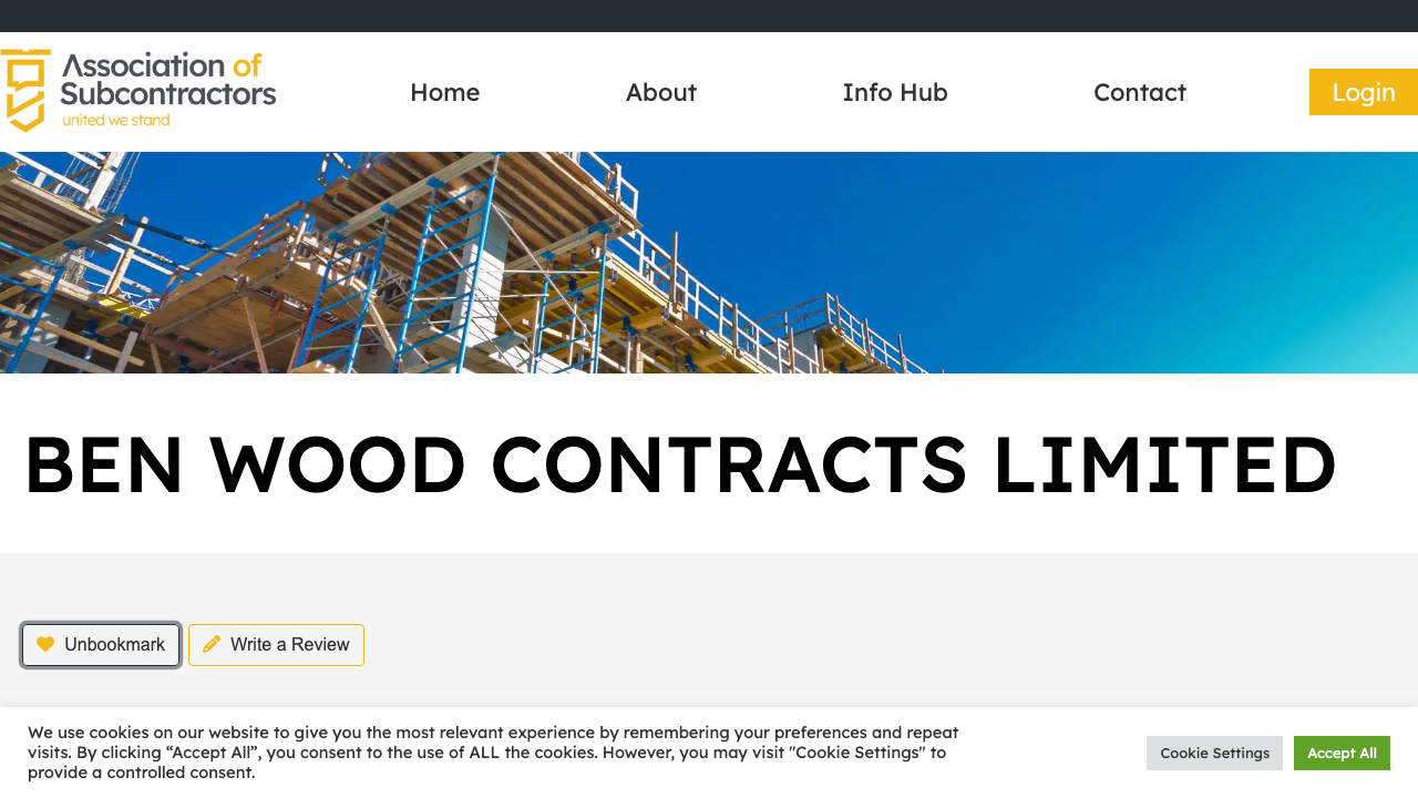 BEN WOOD CONTRACTS LIMITED website preview