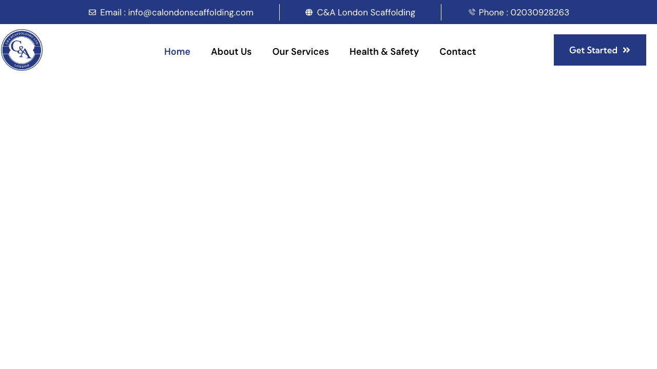 C & A LONDON SCAFFOLDING LIMITED website preview