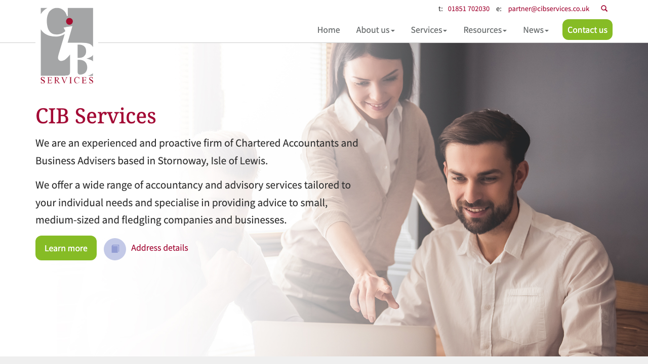 CIB SERVICES LTD website preview