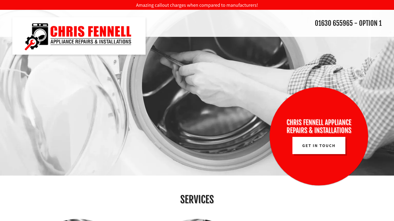 CHRIS FENNELL APPLIANCE REPAIRS LIMITED website preview
