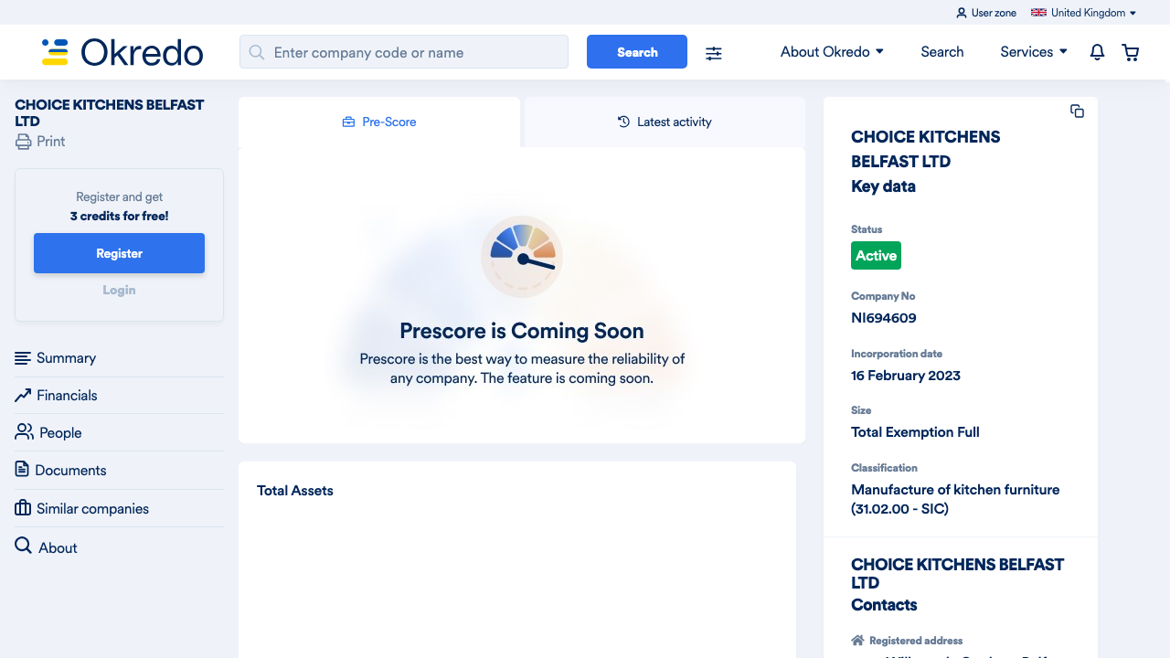 CHOICE KITCHENS BELFAST LTD website preview