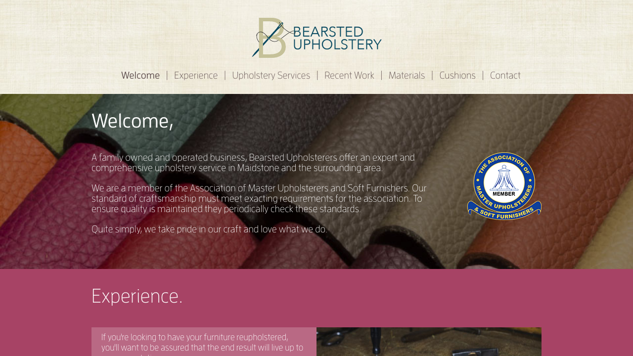 BEARSTED UPHOLSTERERS LTD website preview
