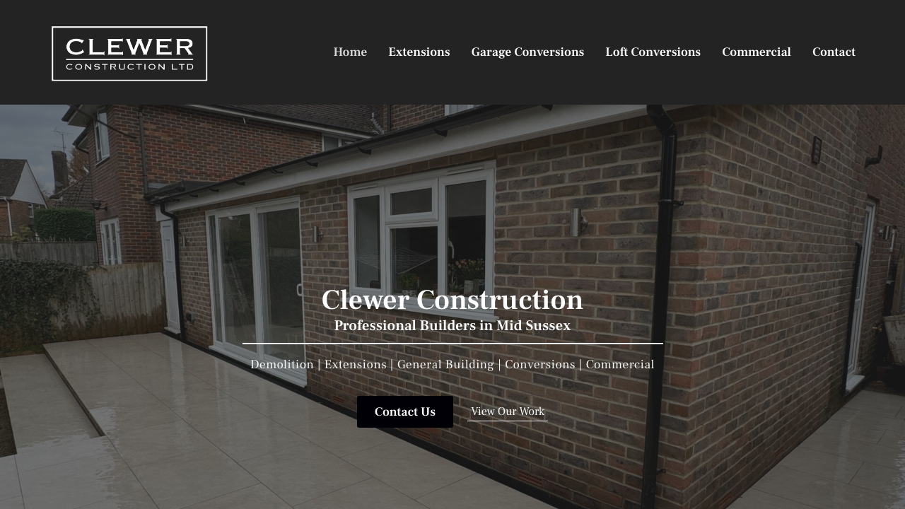 CLEWER CONSTRUCTION LTD website preview