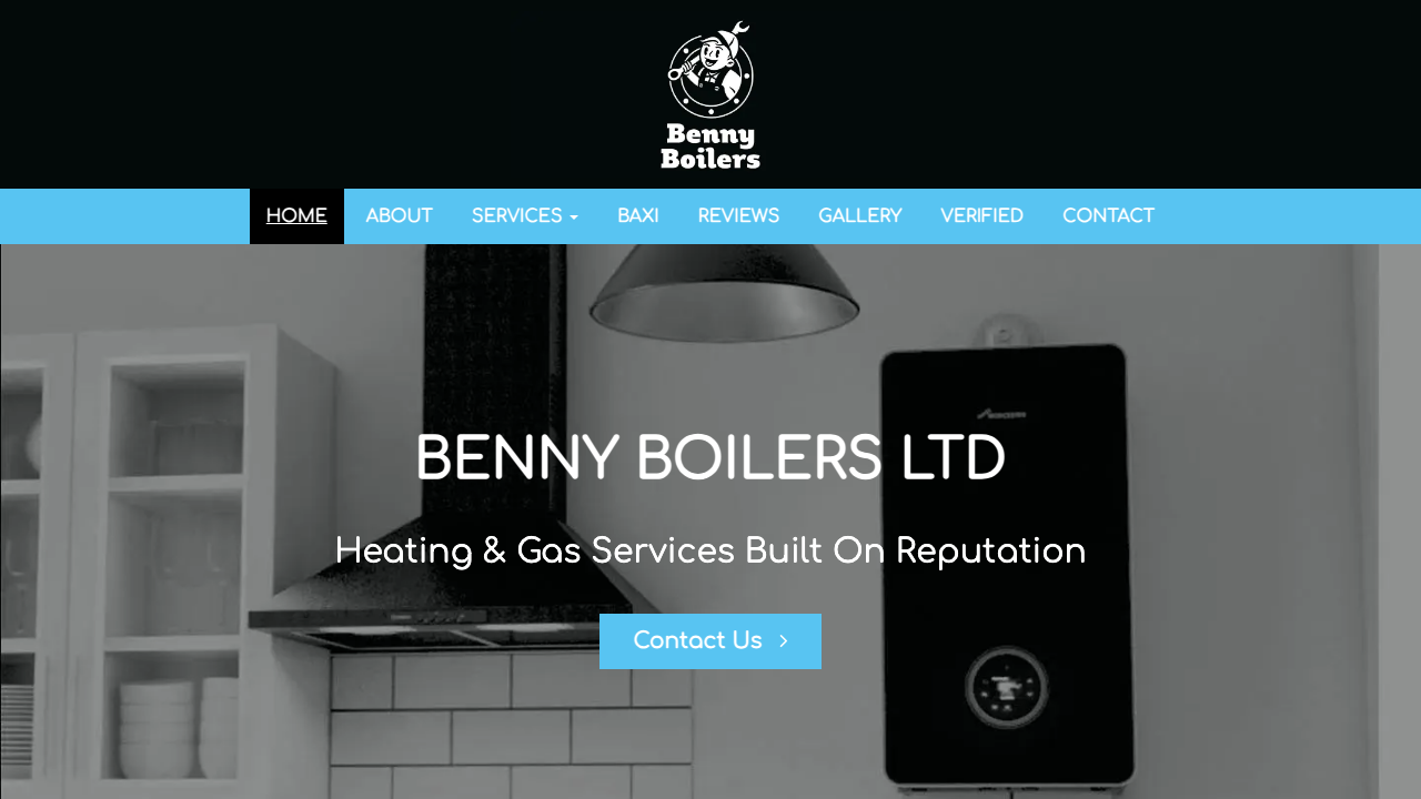 BENNY BOILERS LTD website preview