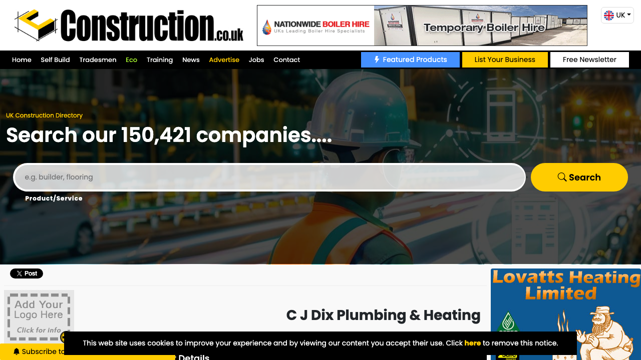 CJC PLUMBING AND HEATING LTD website preview