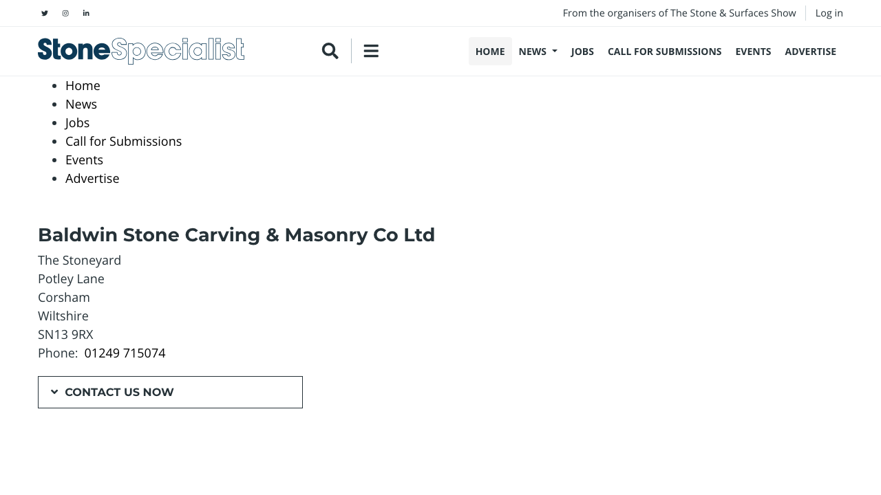 BALDWIN STONE CARVING AND MASONRY COMPANY LIMITED website preview