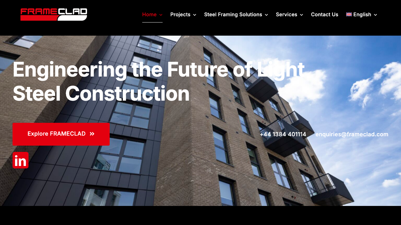 FRAMECLAD LIMITED website preview