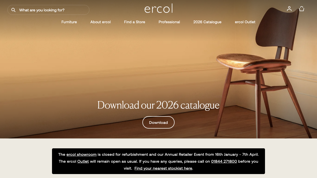 ERCOL FURNITURE LIMITED website preview