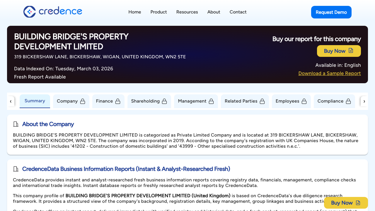 BUILDING BRIDGE'S PROPERTY DEVELOPMENT LIMITED website preview