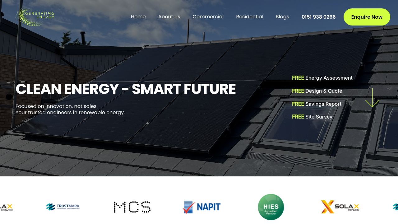 GENERATING ENERGY LTD website preview