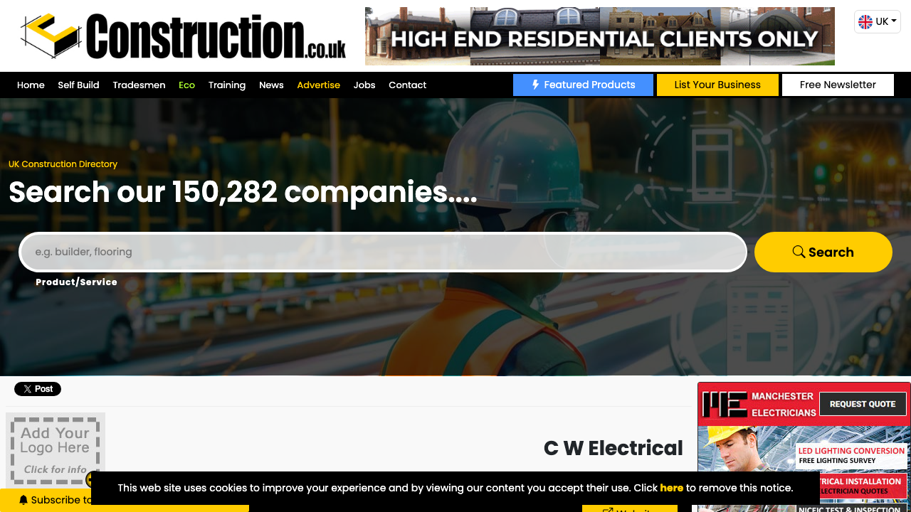 C&W INSTALLATIONS LIMITED website preview