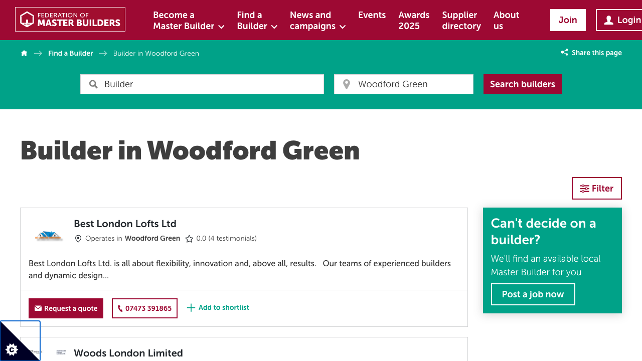 BUILDINGS & HOMES CONTRACTORS LIMITED website preview