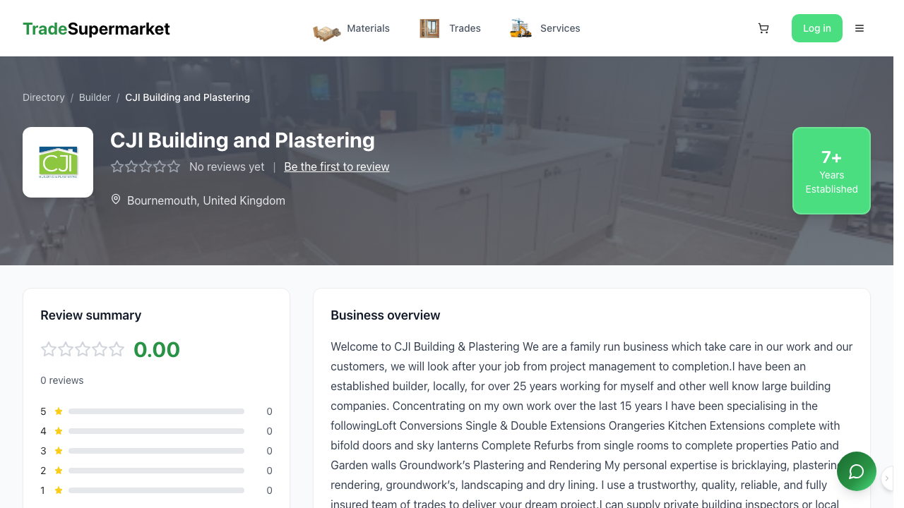 CJI BUILDING LTD website preview