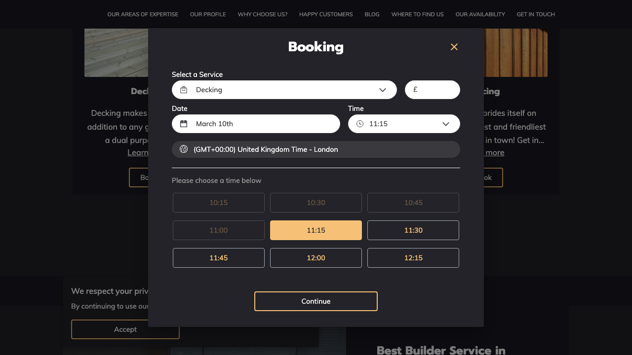 BUILDER MARTIN DECKING LTD website preview
