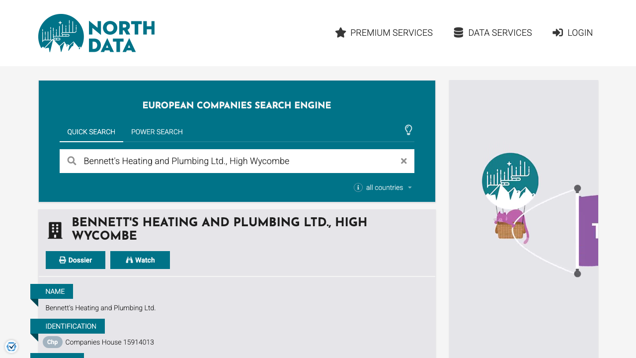 BENNETT’S HEATING AND PLUMBING LTD website preview