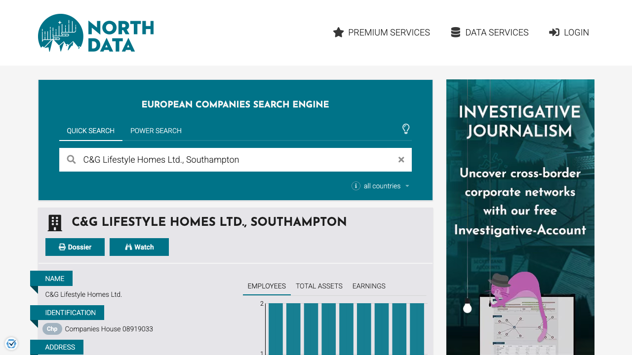 C&G LIFESTYLE HOMES LTD website preview